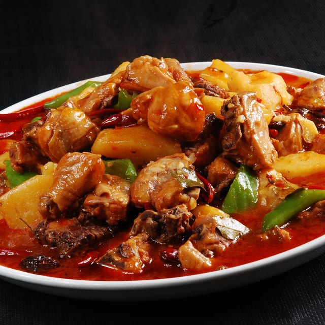 Xin-Jiang Style Chicken 新疆大盘鸡.