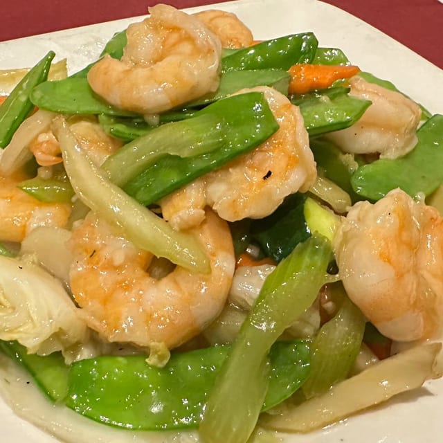 Shrimp with Snow Peas 雪豆虾.